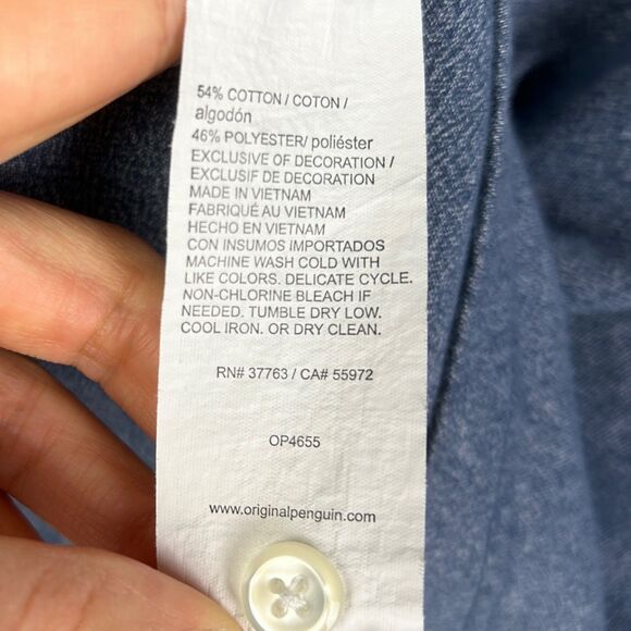 Penguin by Munsingwear Heritage Slim Fit Polo T Shirt Collared Short Slv Blue L - Picture 11 of 12